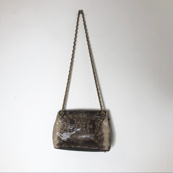 MOSCHINO Authentic Snake Bag Leather Gold - Picture 4 of 5